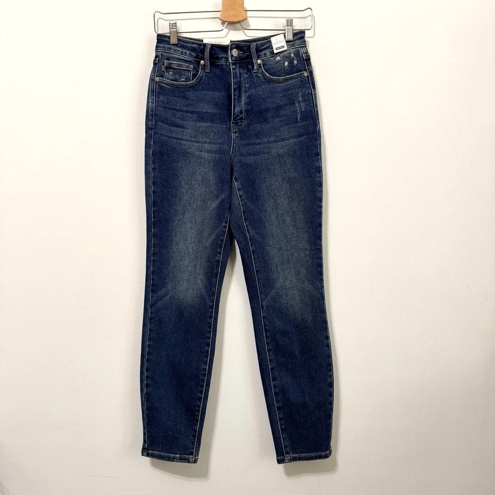 Judy Blue High Waist Slim Fit Jeans 5 / 27 JB88776DK Dark Blue Casual Trendy NEW